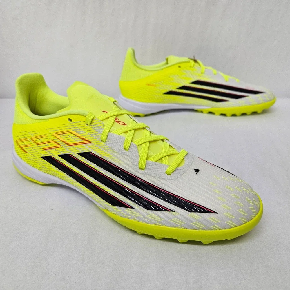 Adidas F50 League TF Turf Soccer Cleats‎ JR8978 Solar Yellow Black Men Size 8.5